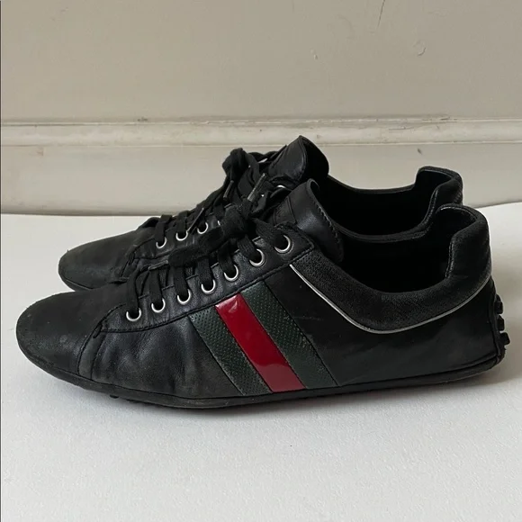 Gucci black Nappa leather shoes size 8.5 Italian 9.5 US